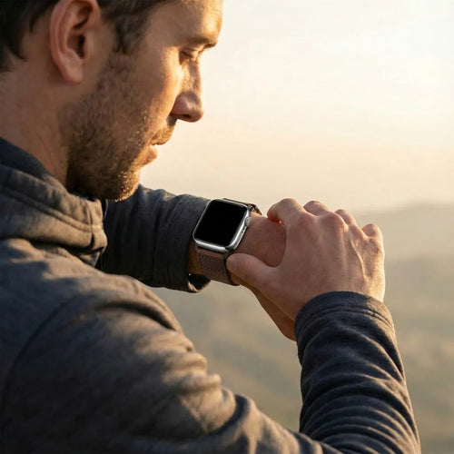 Apple Watch canvas bandje (bruin)