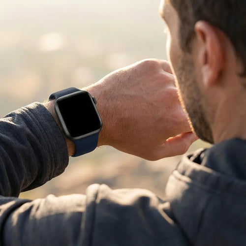 Apple Watch siliconen bandje (donkerblauw)