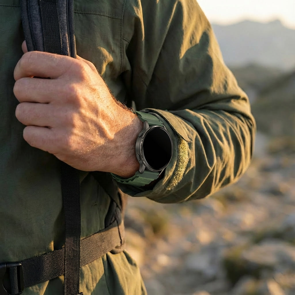 Bandz Garmin Vivoactive 4 Alpine nylon band (groen)
