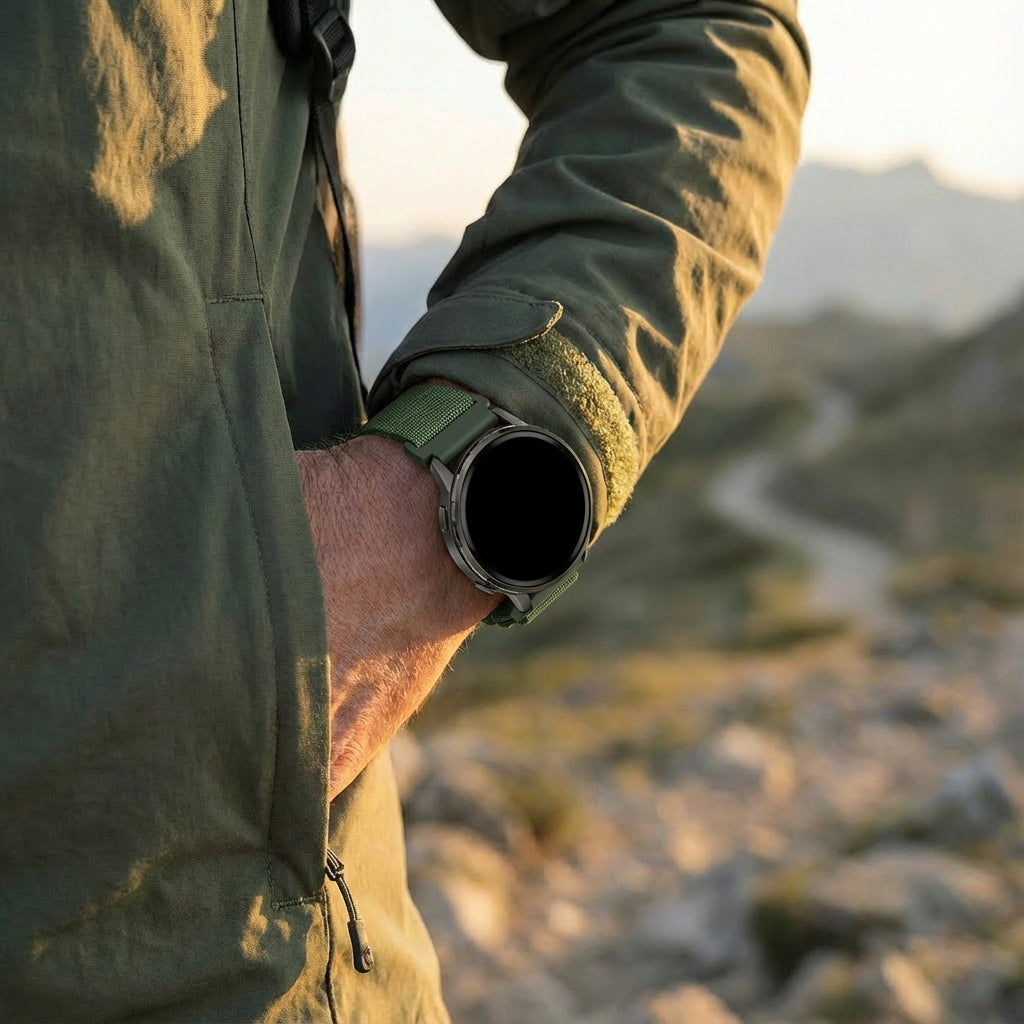 Bandz Garmin Vivoactive 4 Alpine nylon band (groen)