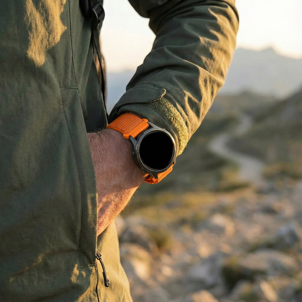 Bandz Garmin Vivoactive 5 Alpine nylon band (oranje)