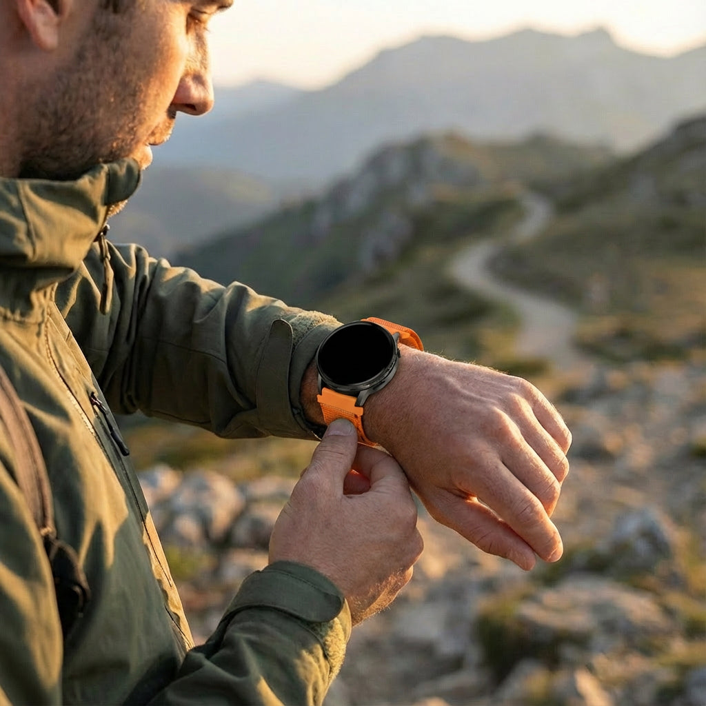 Bandz Garmin Vivoactive 5 Alpine nylon band (oranje)