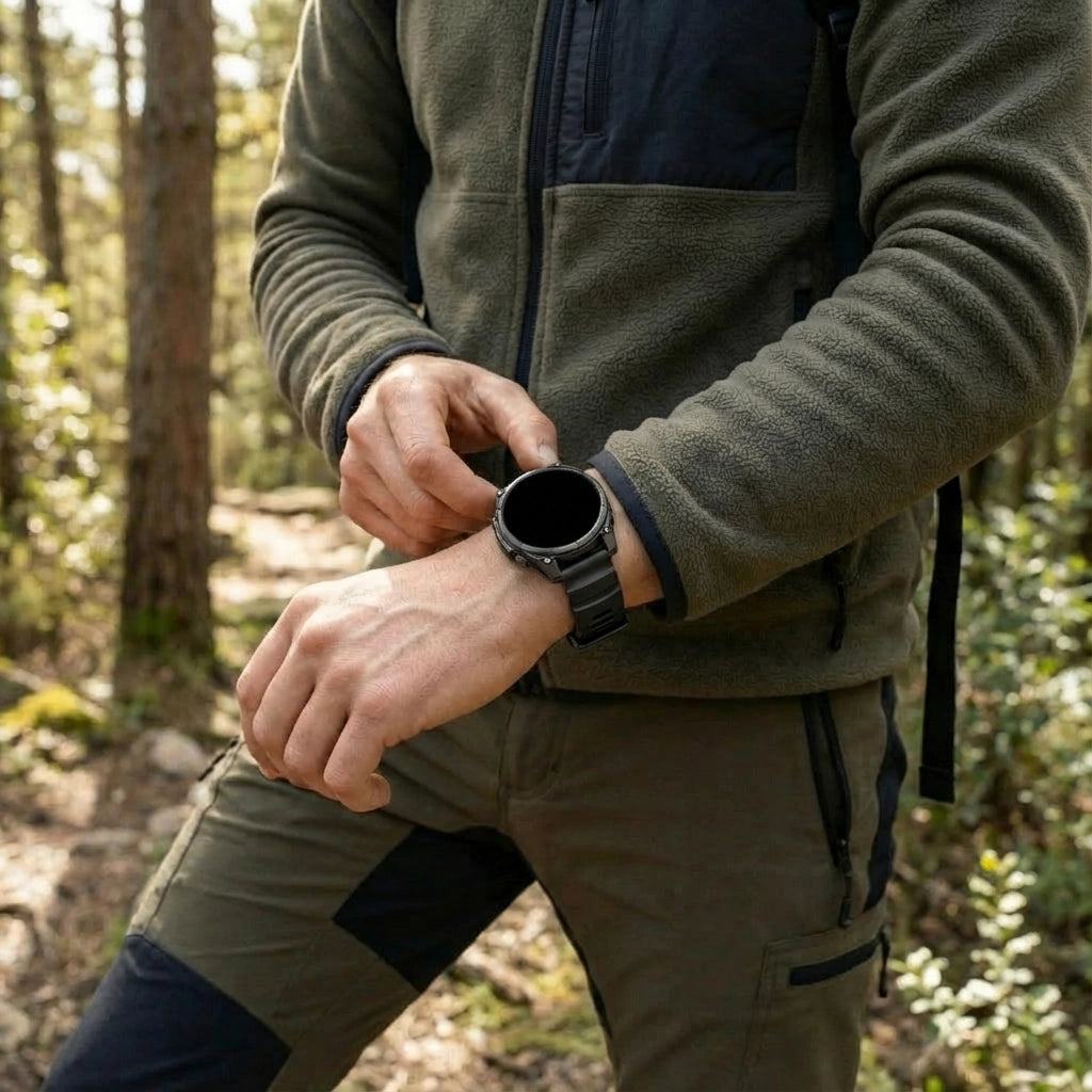 Garmin Fenix E Trail Silicone Strap (Black)