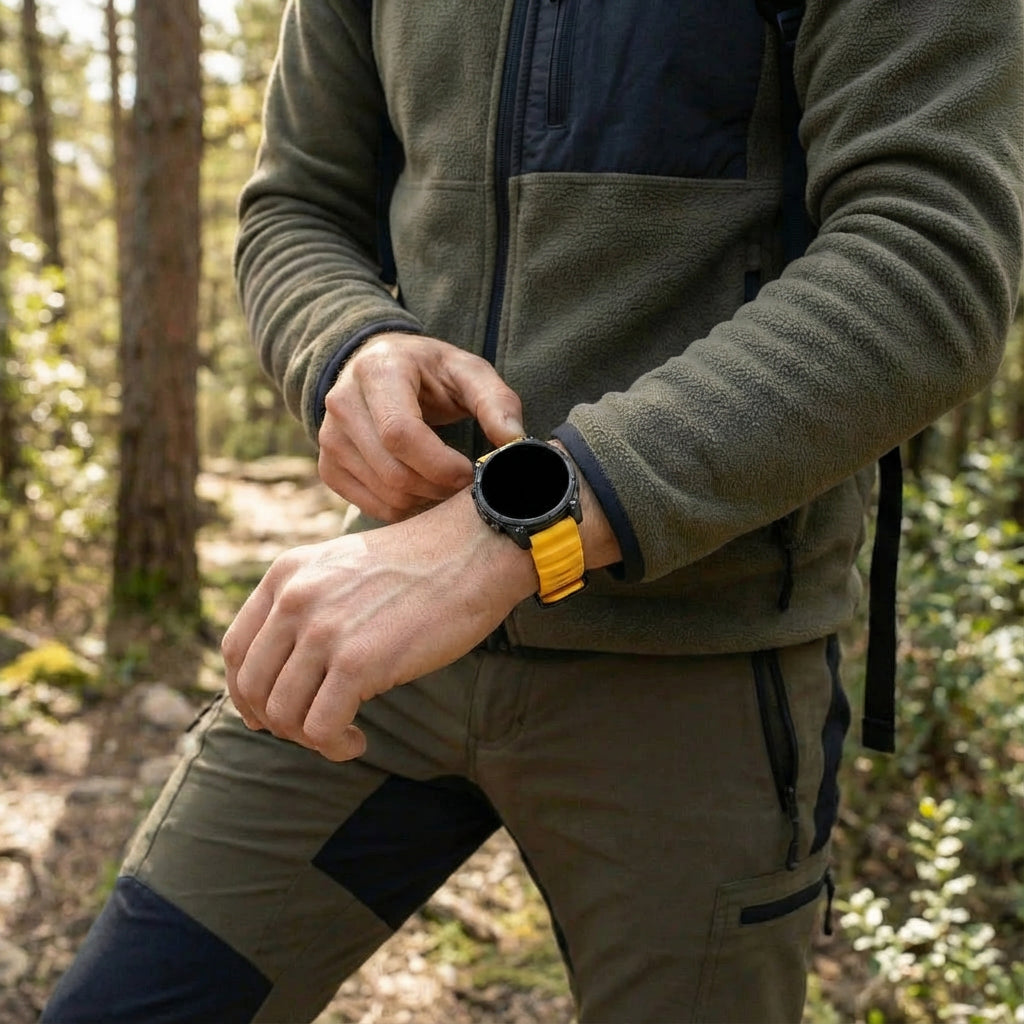 Garmin Fenix E Trail Silicone Strap (Light Orange)