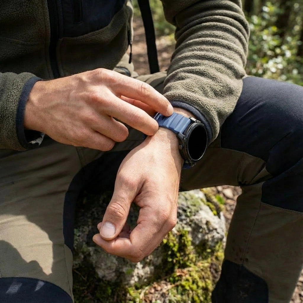 Garmin D2 Mach 2 - 47mm Trail Silicone Strap (Dark Blue)