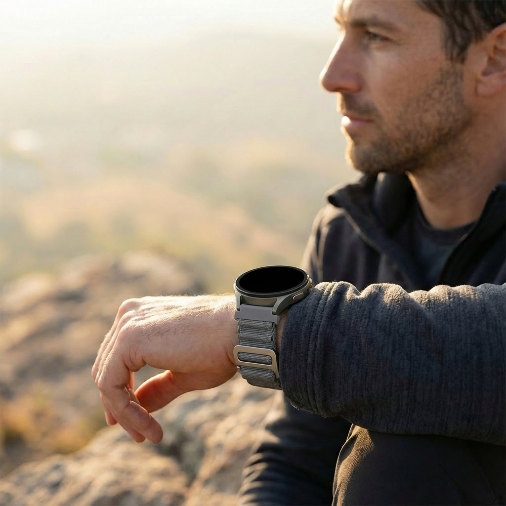 Bandz Xiaomi Mi Watch Alpine nylon band (grijs)