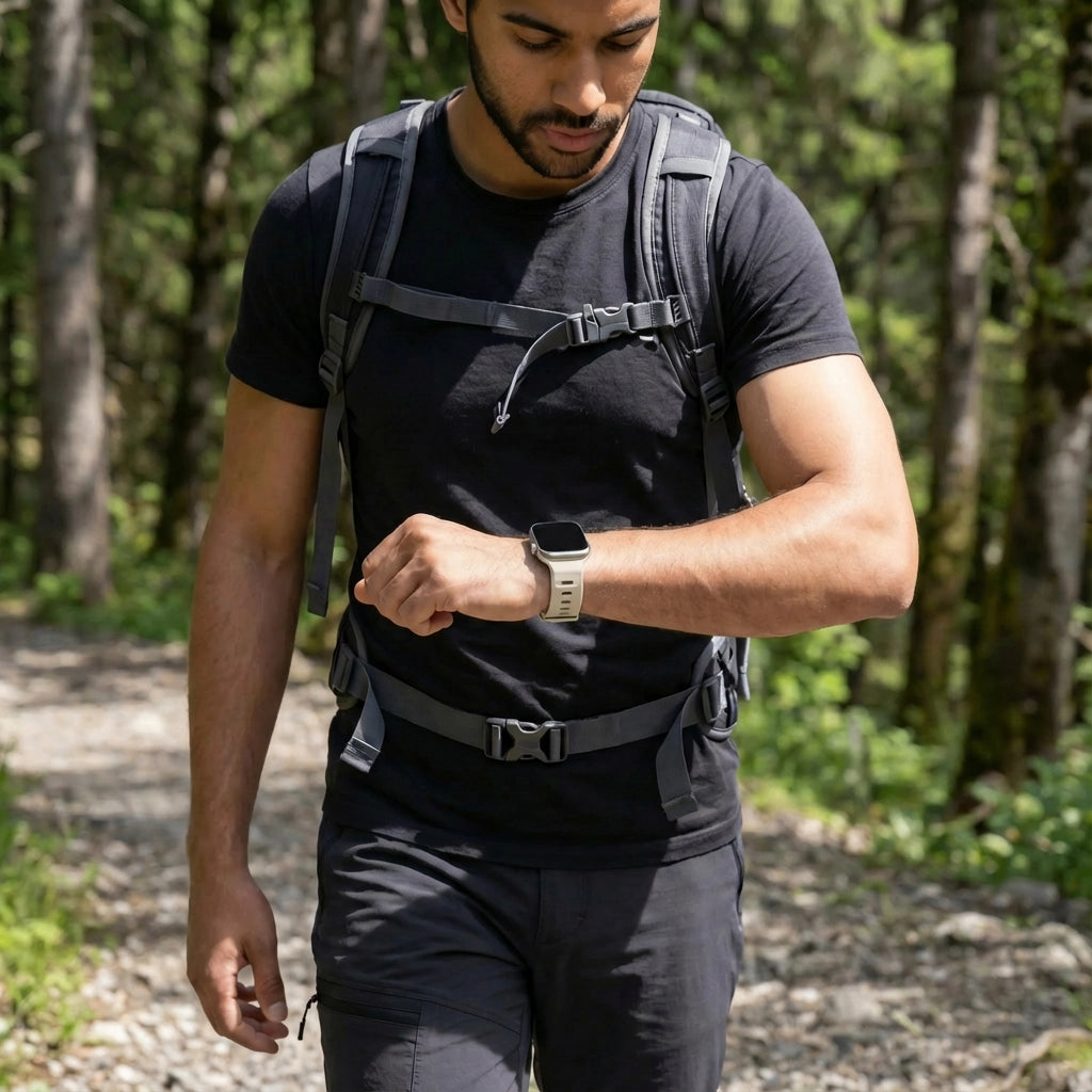 Bandz Apple Watch siliconen band 'Outdoor' (sterrenlicht)