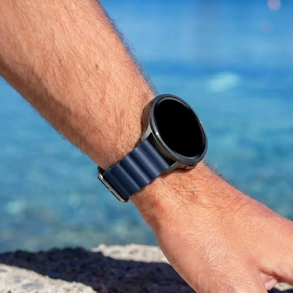 Bandz Garmin Vivoactive 4 ocean bandje 'Classic' (donkerblauw)