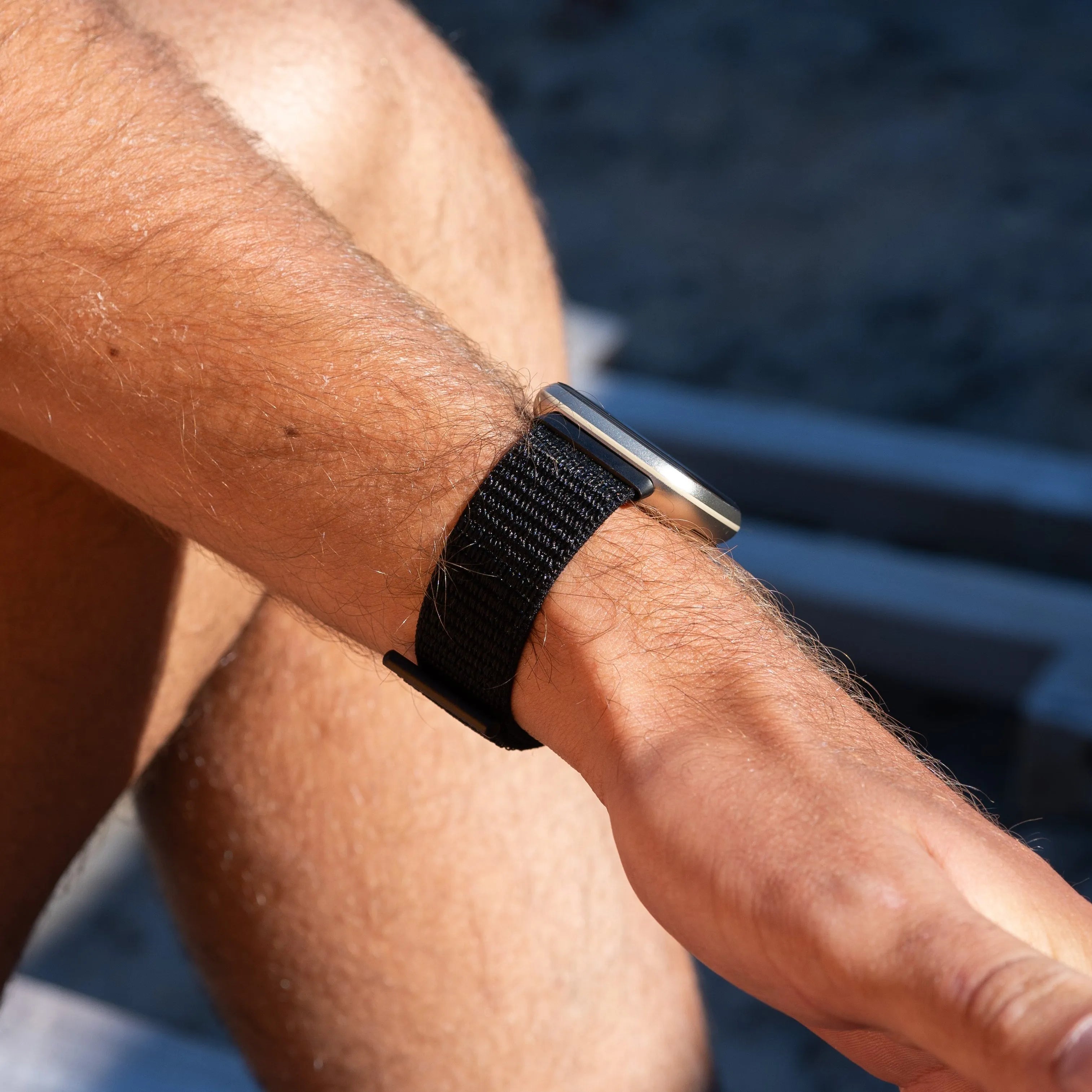 Fitbit Sense nylon bandje (zwart)