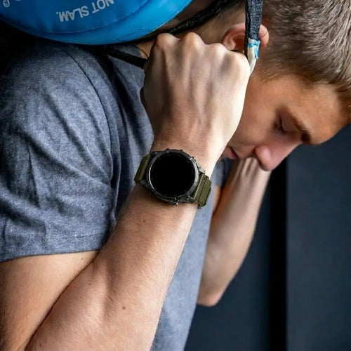 Garmin Fenix 5/6 premium nylon gesp band (groen)