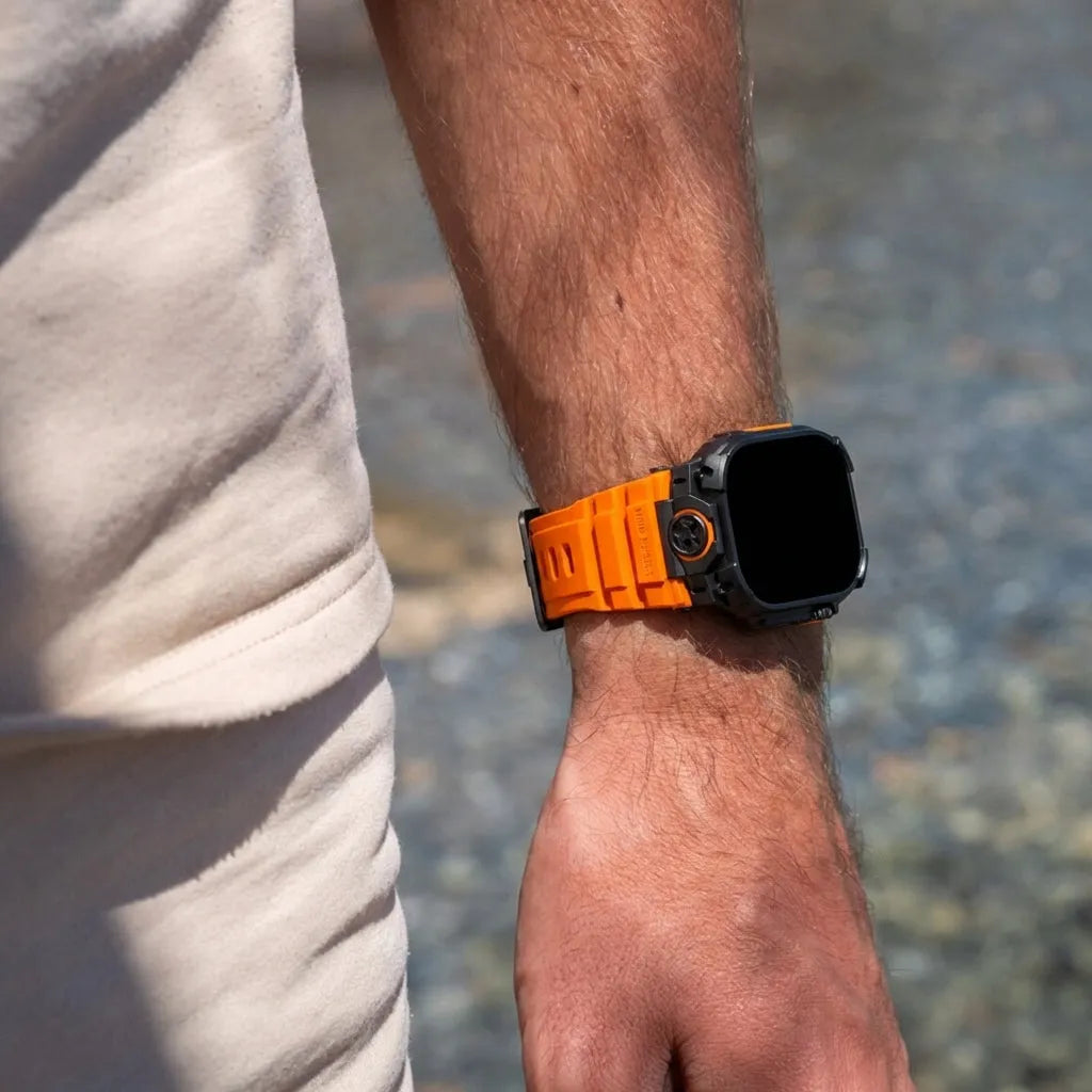Apple Watch 'Four Claw' siliconen band (oranje)