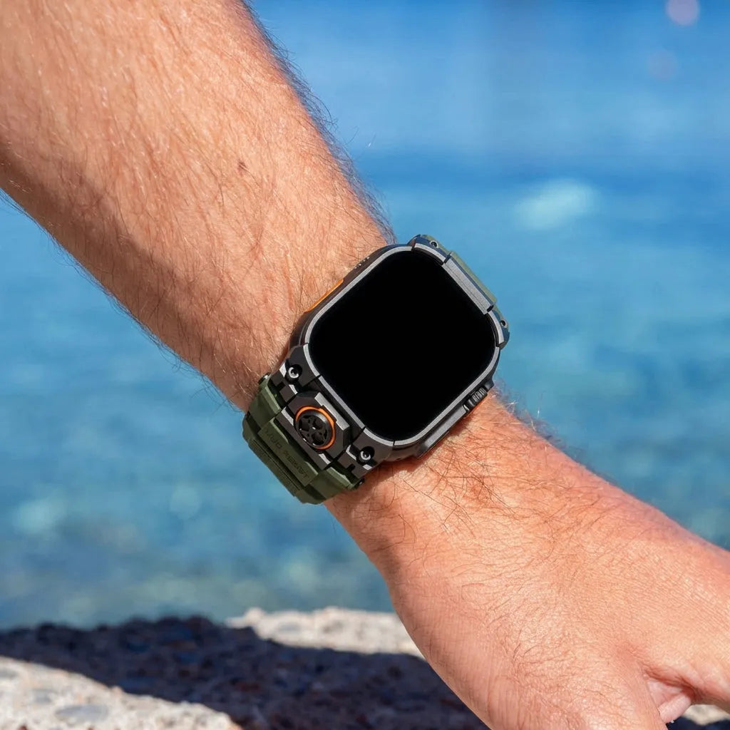 Apple Watch 'Four Claw' siliconen band (groen)