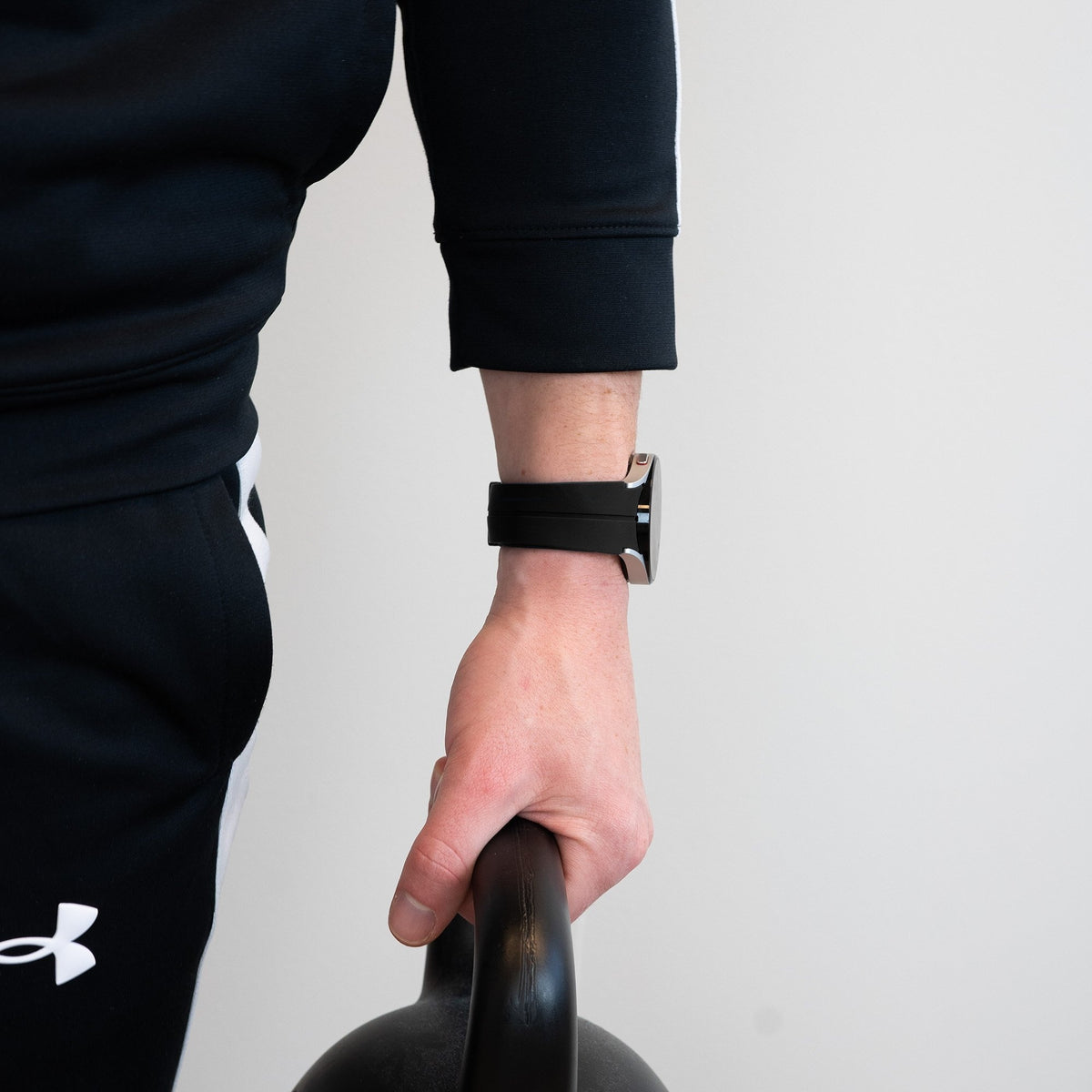 D-Buckle Silicone Strap, black, lifestyle photo