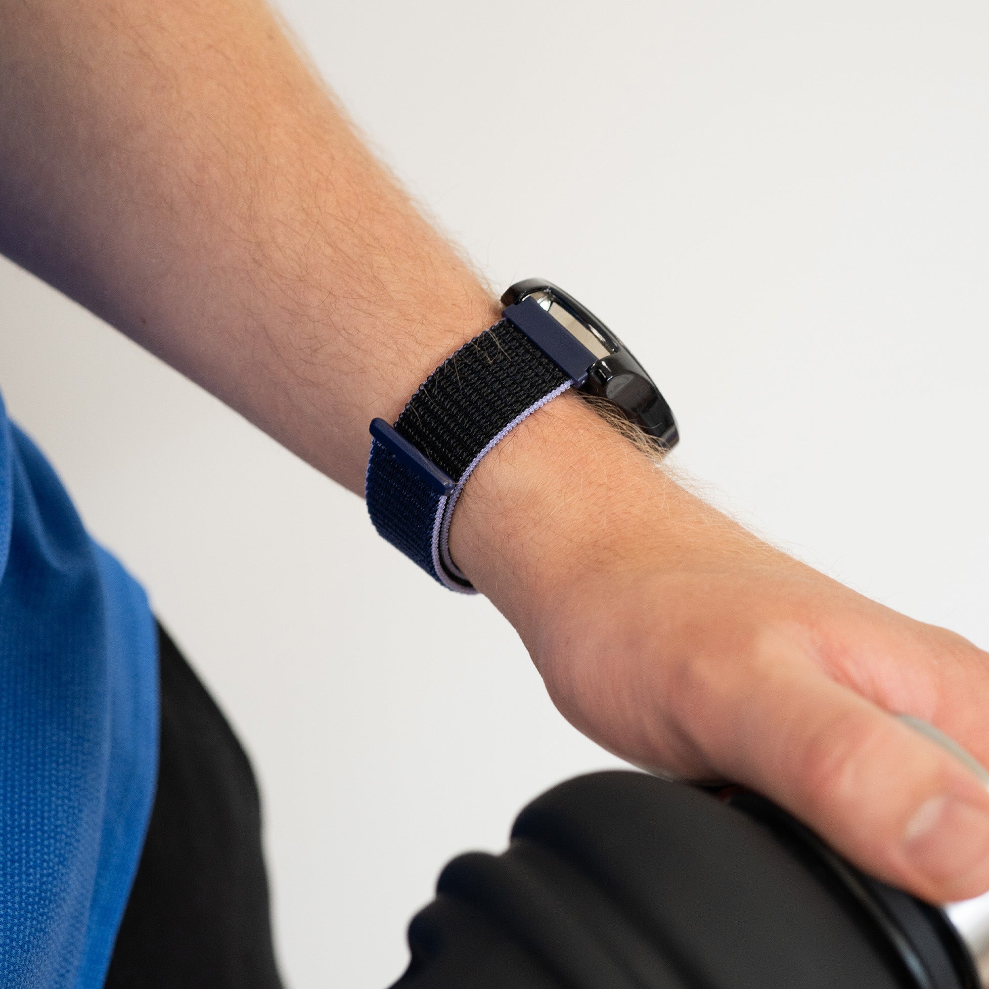 Garmin Forerunner 255 nylon bandje (blauw/zwart)