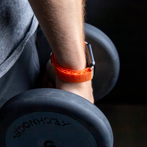 Alpine Nylon Strap, orange, lifestyle photo