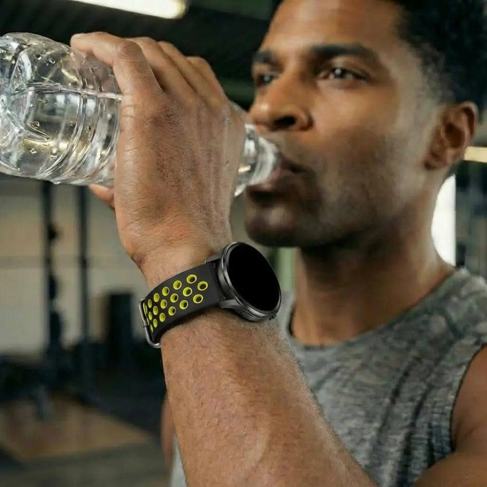 Bandz Garmin Bounce 2 sport band 'Deluxe' (zwart/geel)