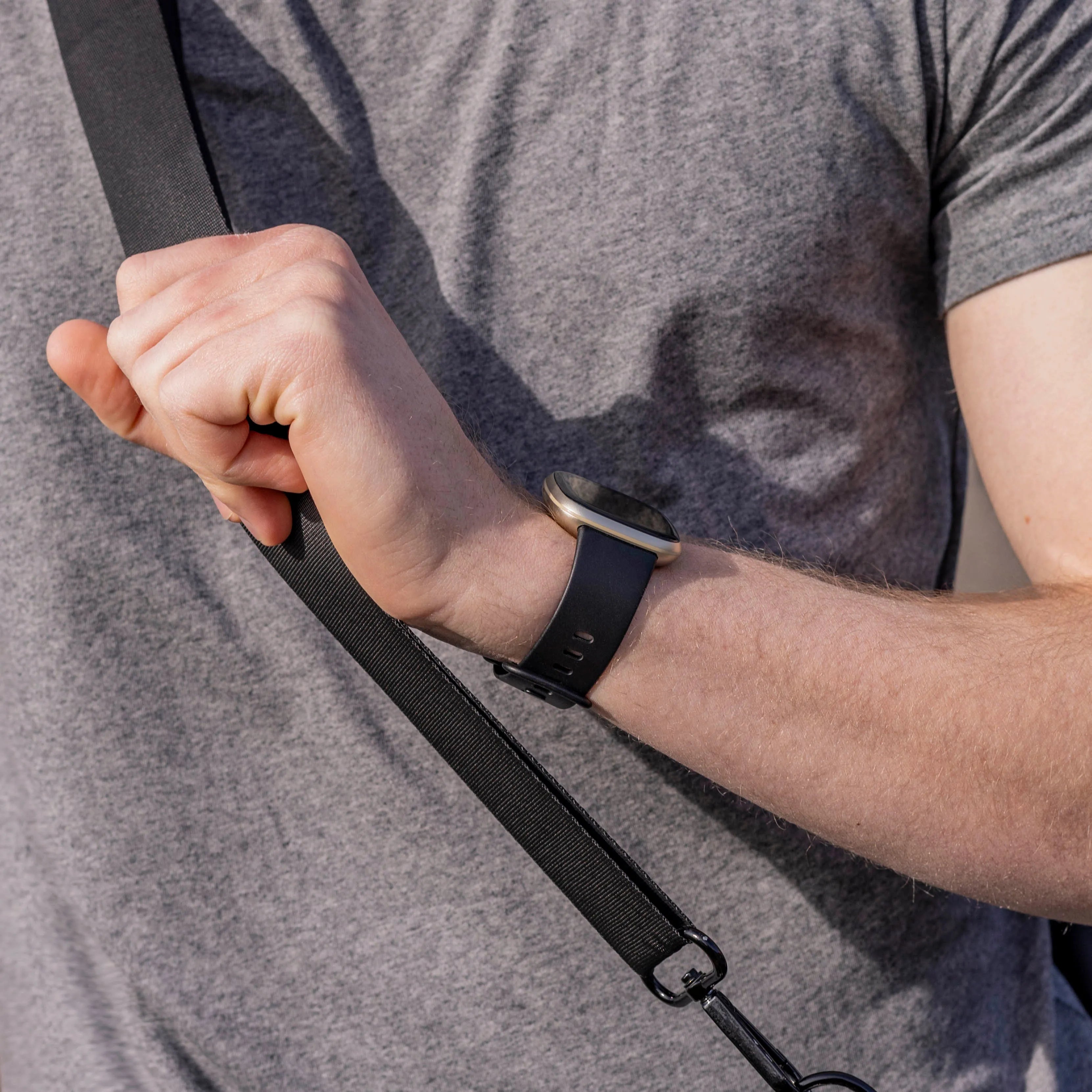 Fitbit Sense 2 siliconen classic bandje (zwart)