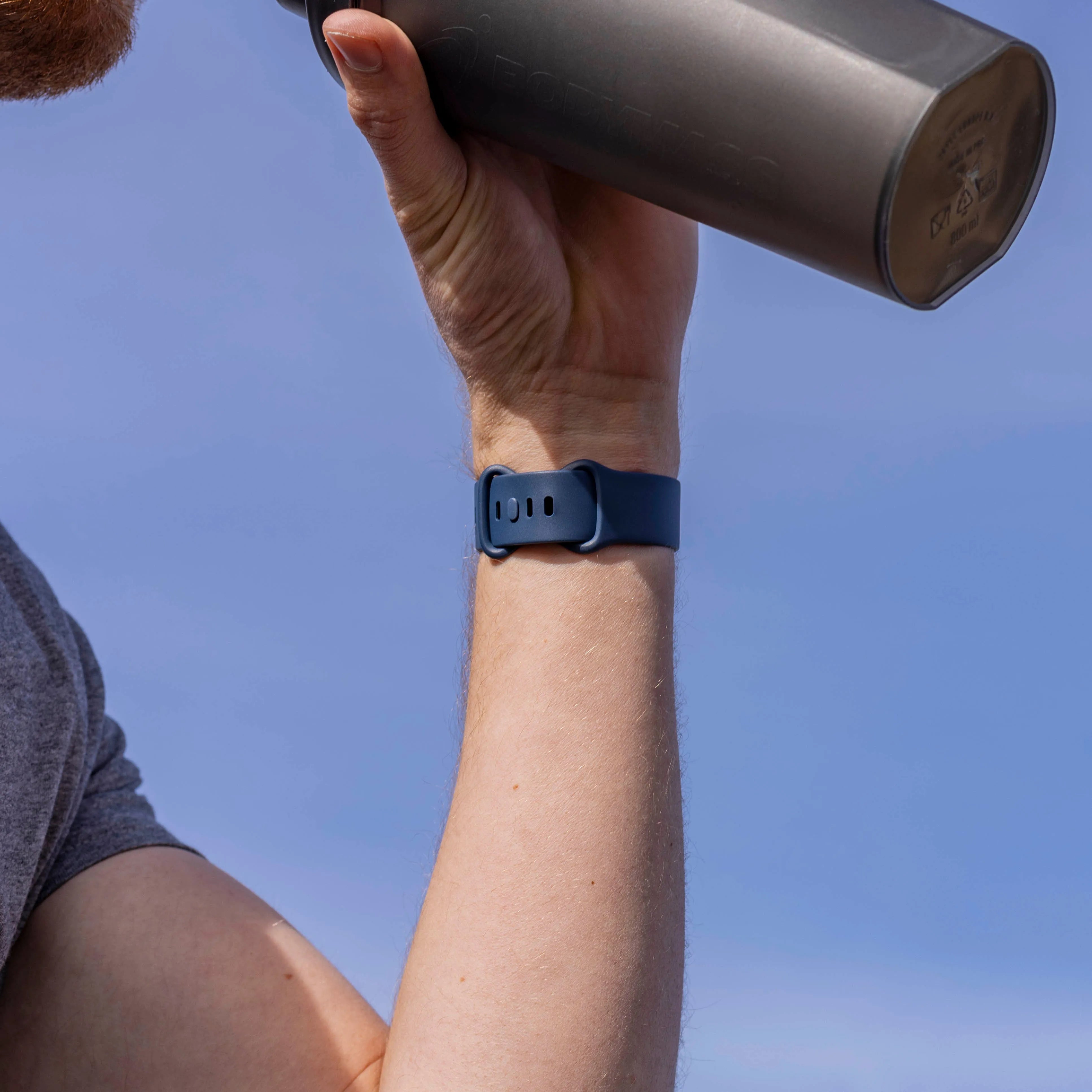 Fitbit Sense 2 siliconen classic bandje (donkerblauw)