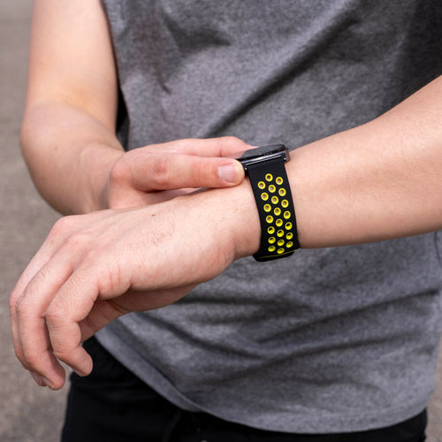 Samsung Galaxy Watch 8 Classic sport bandje (zwart/geel)