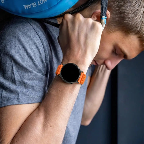 Bandz Garmin Venu 2 Plus nylon band 'Wave' (oranje)