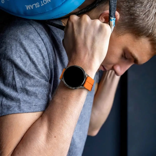 Bandz Garmin Venu 4 - 45mm siliconen band met D-buckle (oranje)