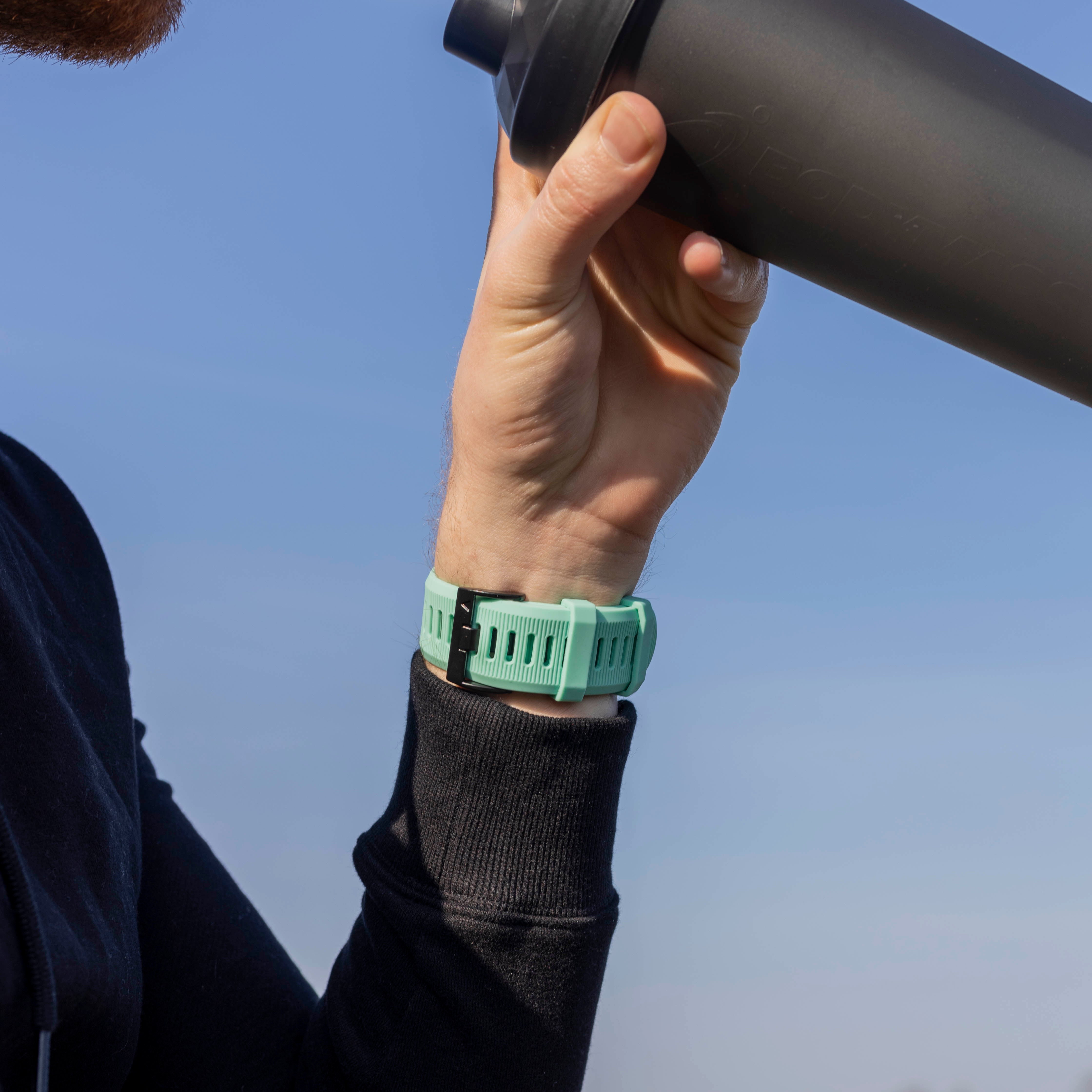 Garmin Quatix 3 / 6x / 7x Solar Silicone Strap (Aqua)