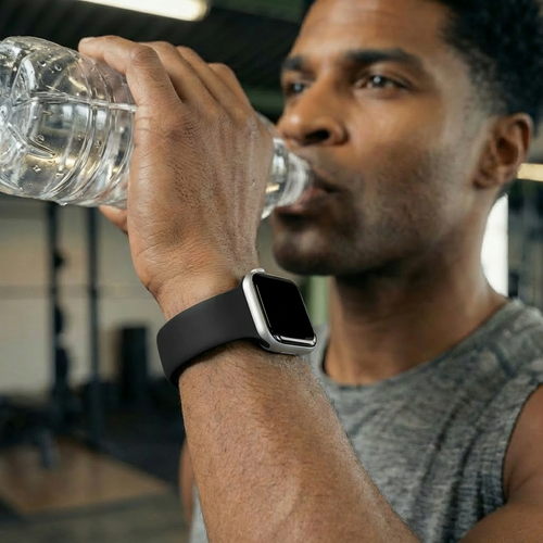 Apple Watch Ultra silicone bandje (zwart)