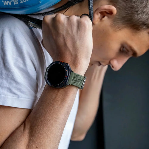 Samsung Galaxy Watch Ultra Braided Nylon Strap (Olive Green)