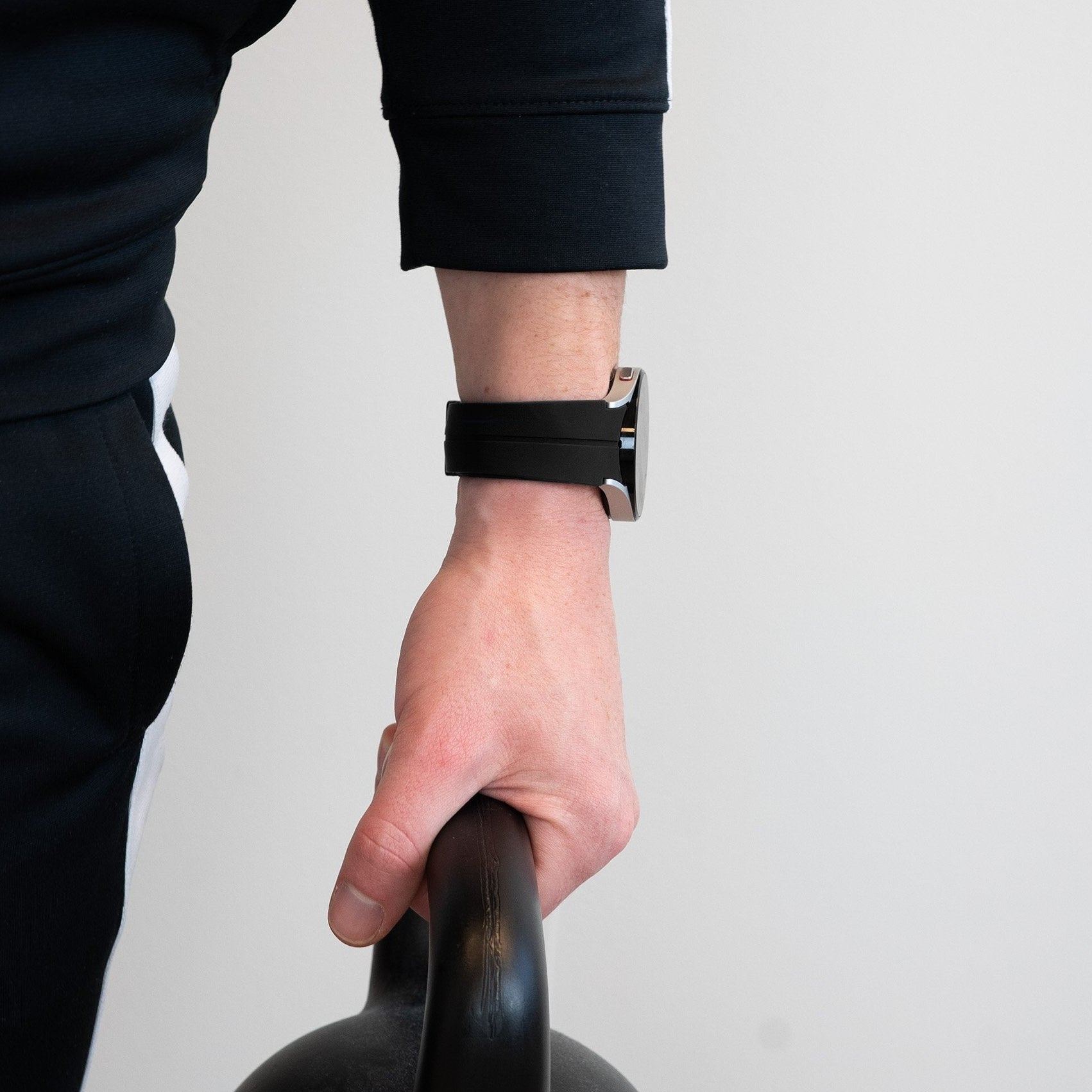D-Buckle Silicone Strap, black, lifestyle photo