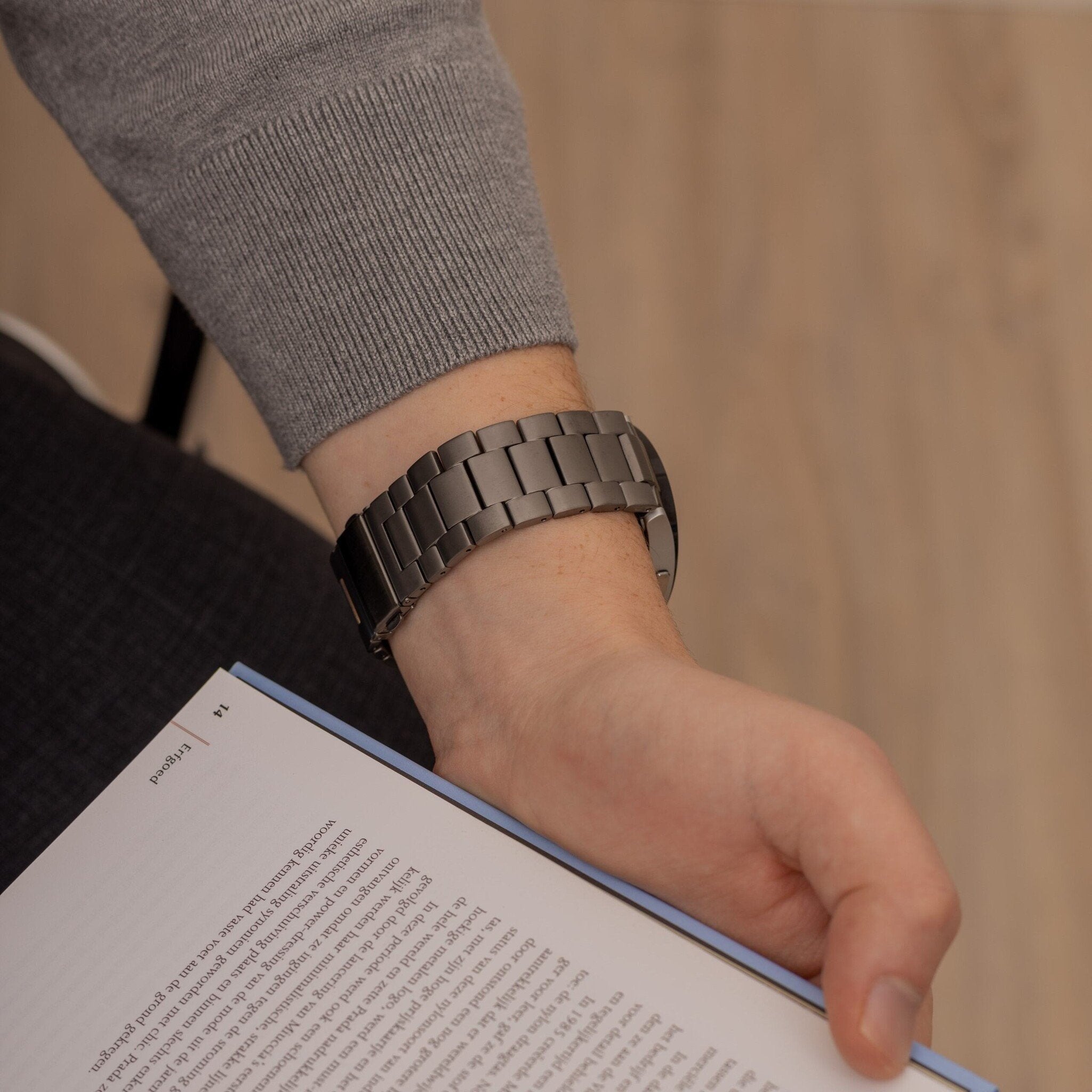 Huawei Watch GT 3 42mm titanium bandje (grafiet)