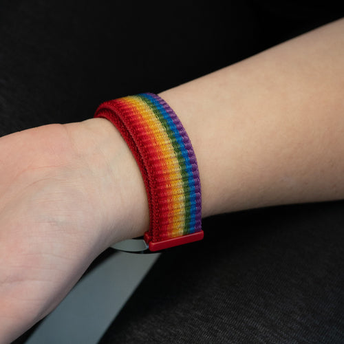 Bandz Garmin Vivomove Style Nylon Loop Strap (Rainbow)
