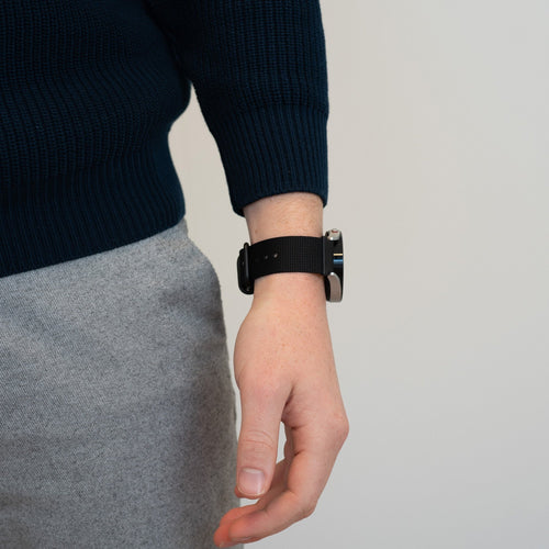 Buckled Nylon Strap, black, lifestyle photo