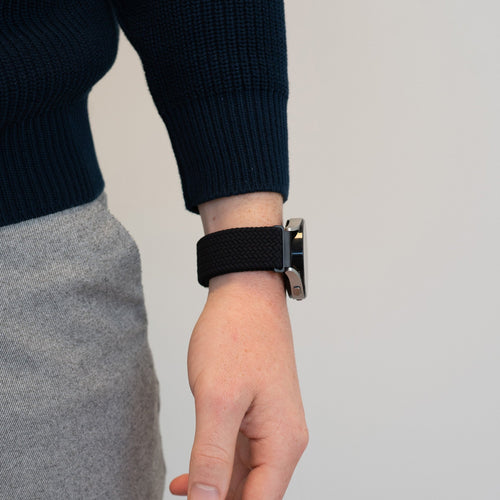 Bandz Garmin Vivomove 3 Woven Nylon Strap (Black)