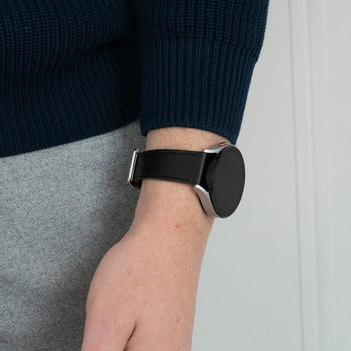 Bandz OnePlus Watch 3 lederen band 'Deluxe' (zwart)
