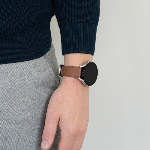 Bandz OnePlus Watch lederen band 'Deluxe' (bruin)