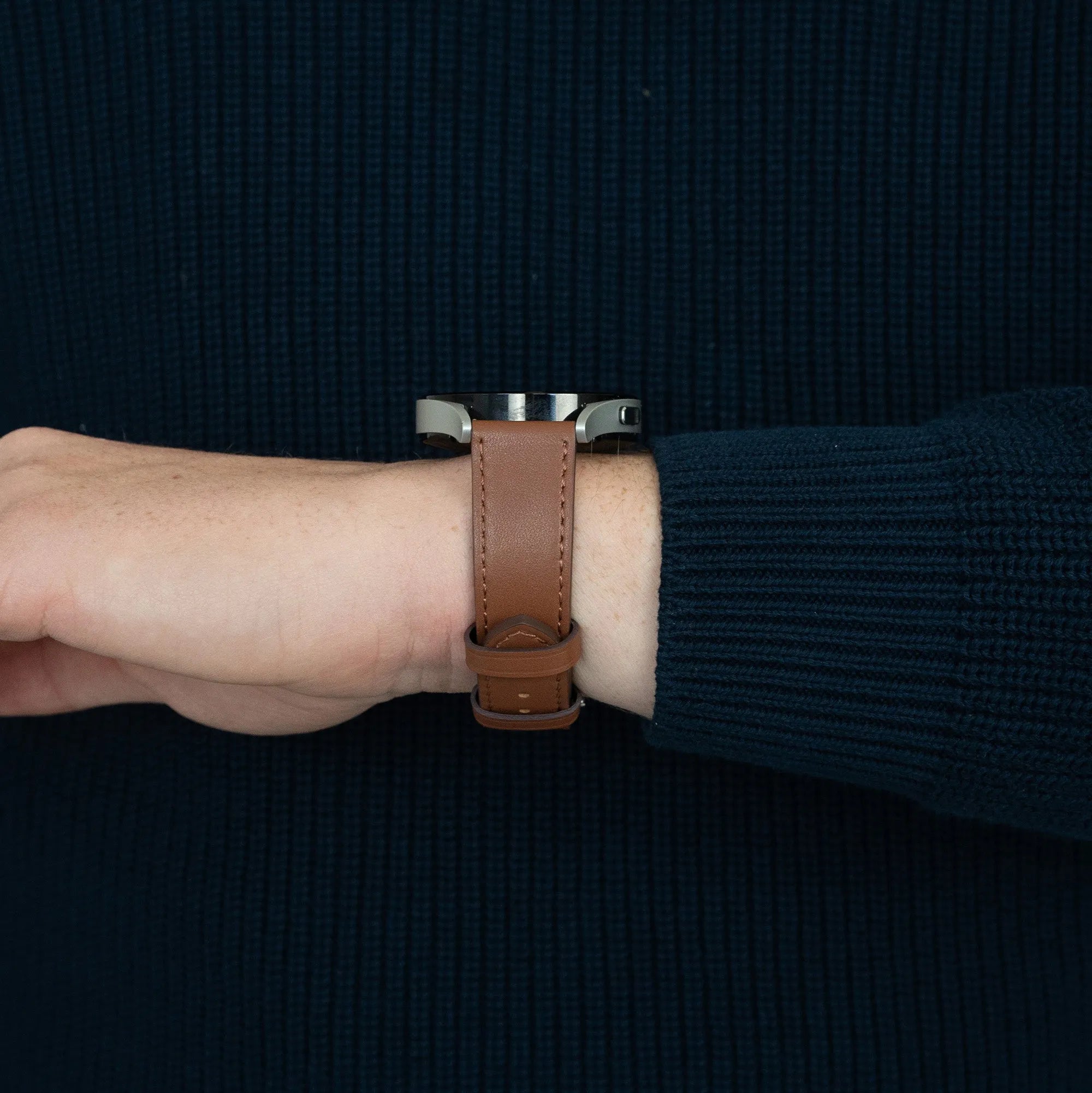 Bandz OnePlus Watch 3 lederen band 'Deluxe' (bruin)