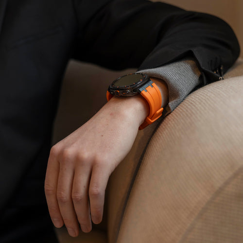 Bandz Samsung Galaxy Watch Ultra 2 Silicone Strap 'Luxe Liquid' (Black with Black)