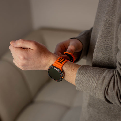Samsung Galaxy Watch Ultra Wave Silicone Strap (Orange/Black)