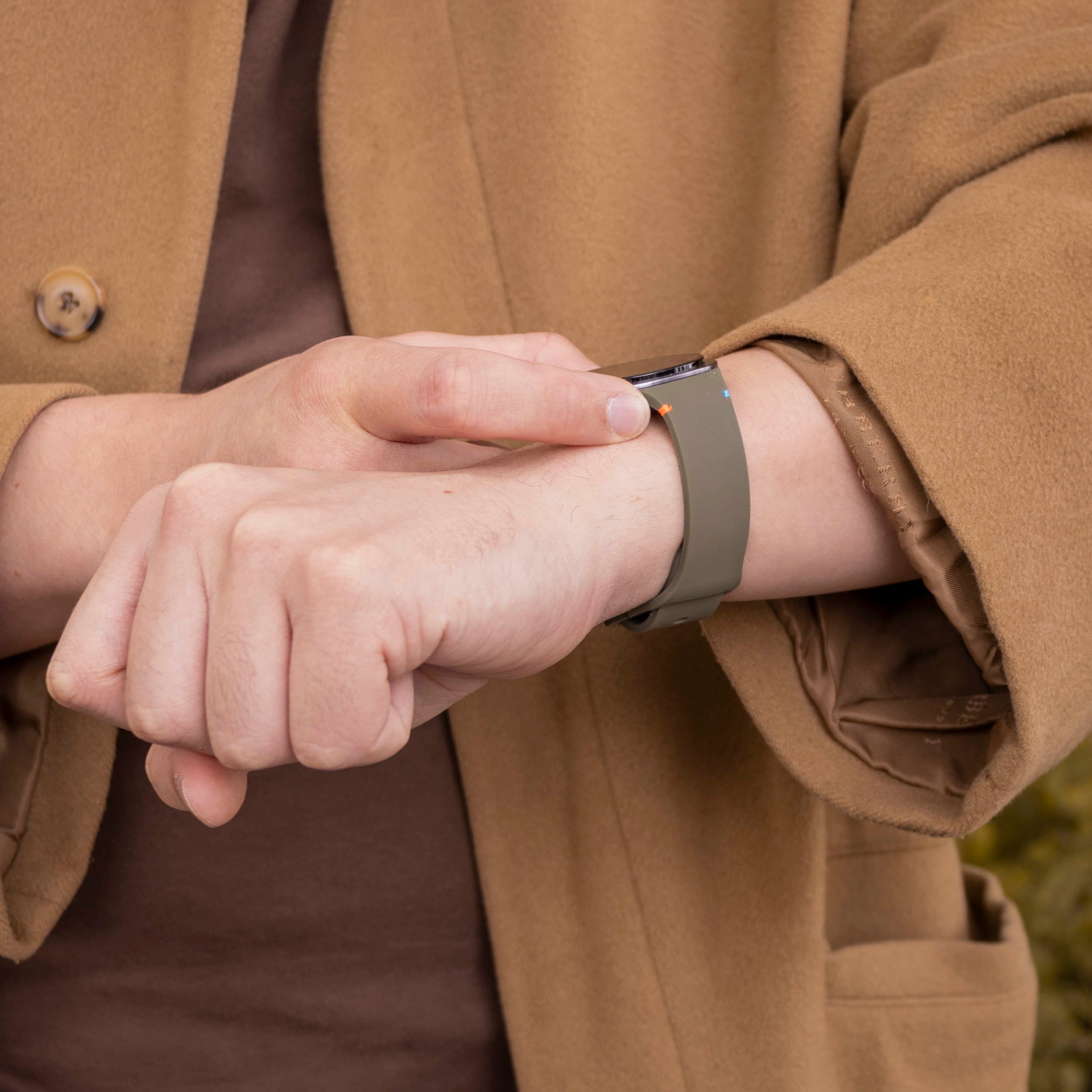 Samsung Galaxy Watch 9 - 44mm siliconen bandje (legergroen)