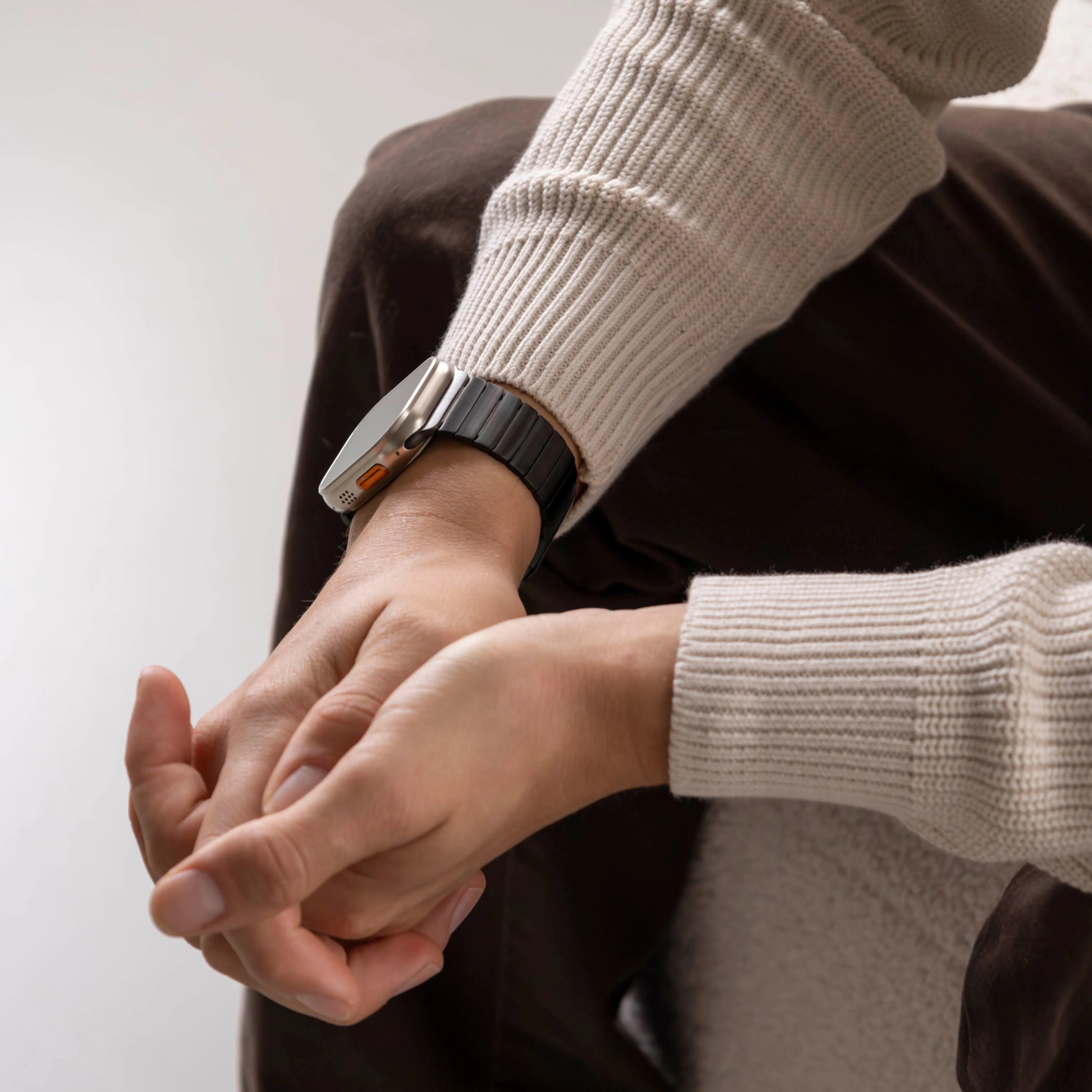 Apple Watch luxe metalen bandje (zwart)