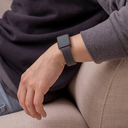 D-Buckle Silicone Strap, dark grey, lifestyle photo