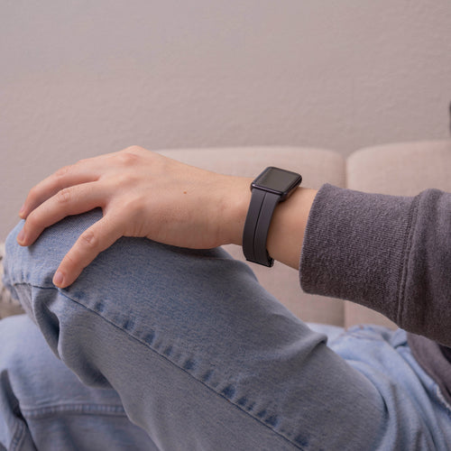 D-Buckle Silicone Strap, dark grey, lifestyle photo