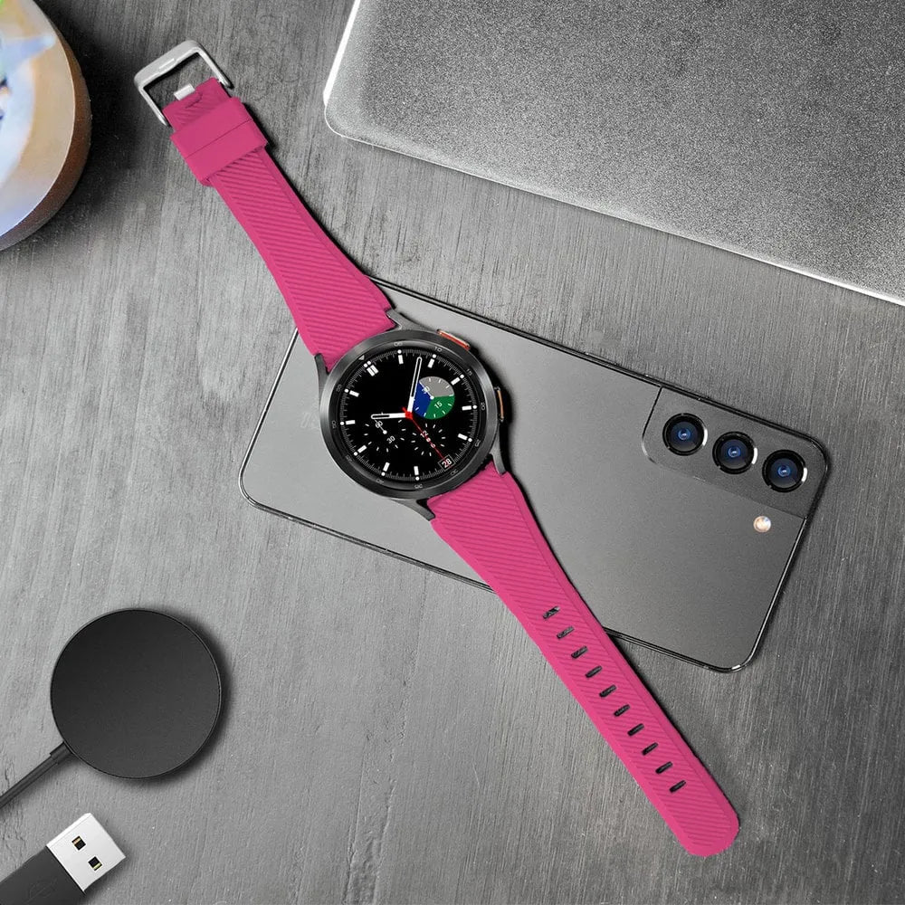 Twill Silicone Strap, bright pink, lifestyle photo