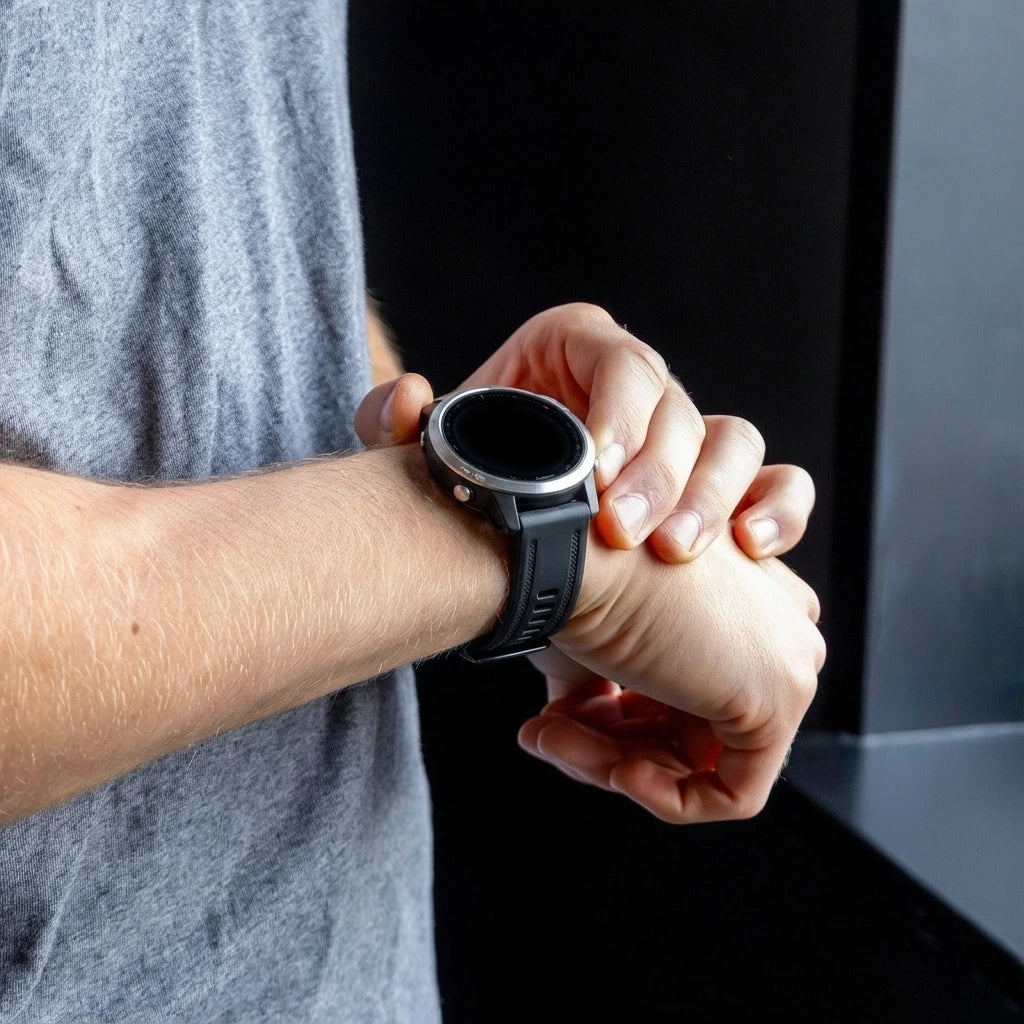 Garmin Fenix 7s siliconen bandje (zwart)