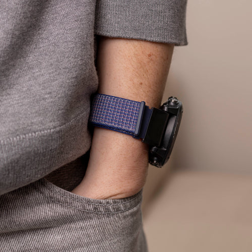 Garmin Quatix 3 / 6x / 7x Solar nylon band (blauw)