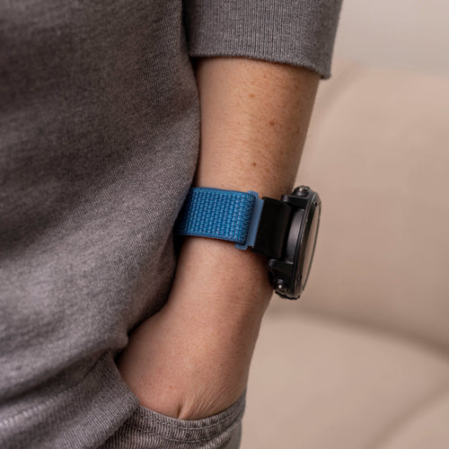 Garmin Quatix 3 / 6x / 7x Solar nylon band (lichtblauw)