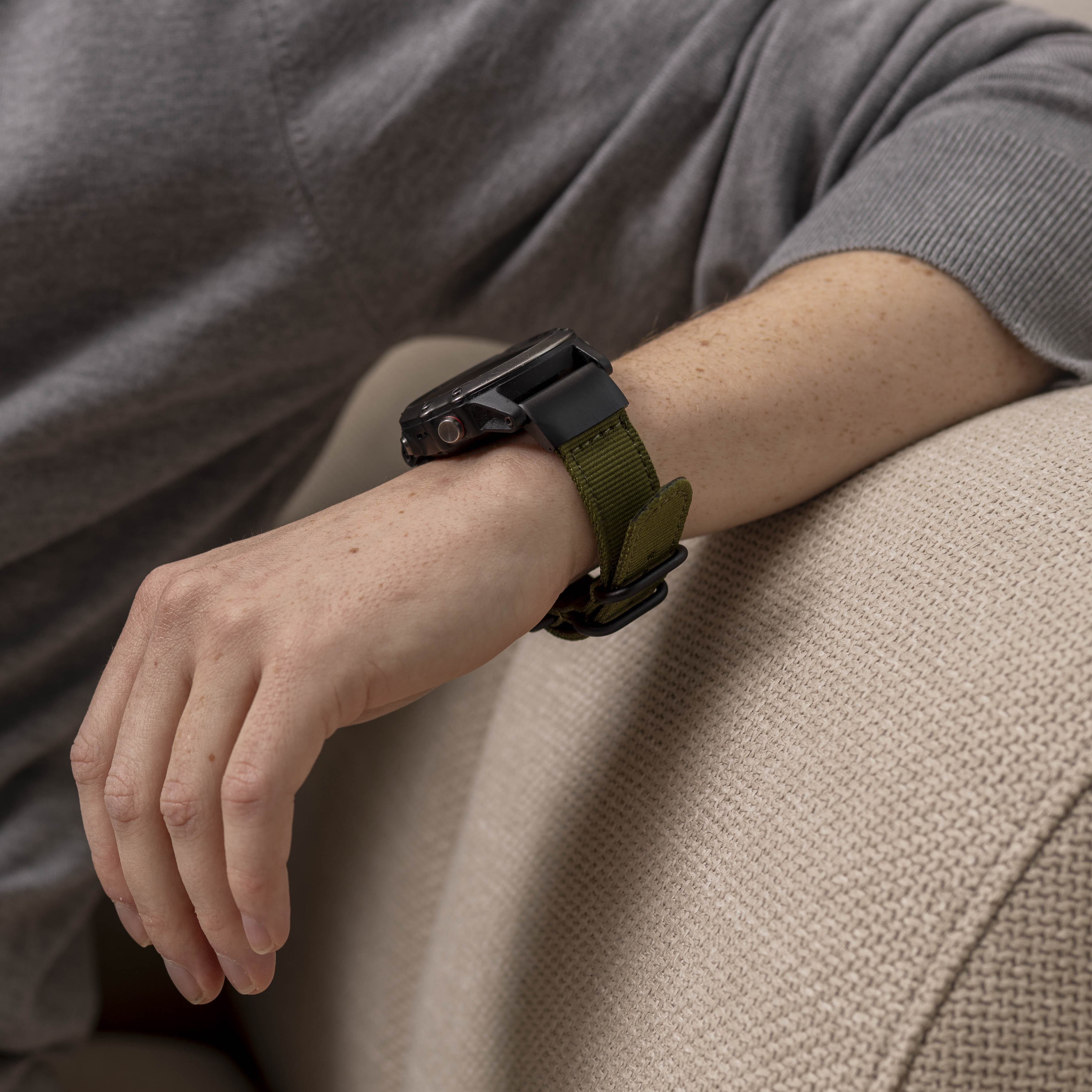 Garmin Instinct 3 - 50mm nylon gesp band (groen)