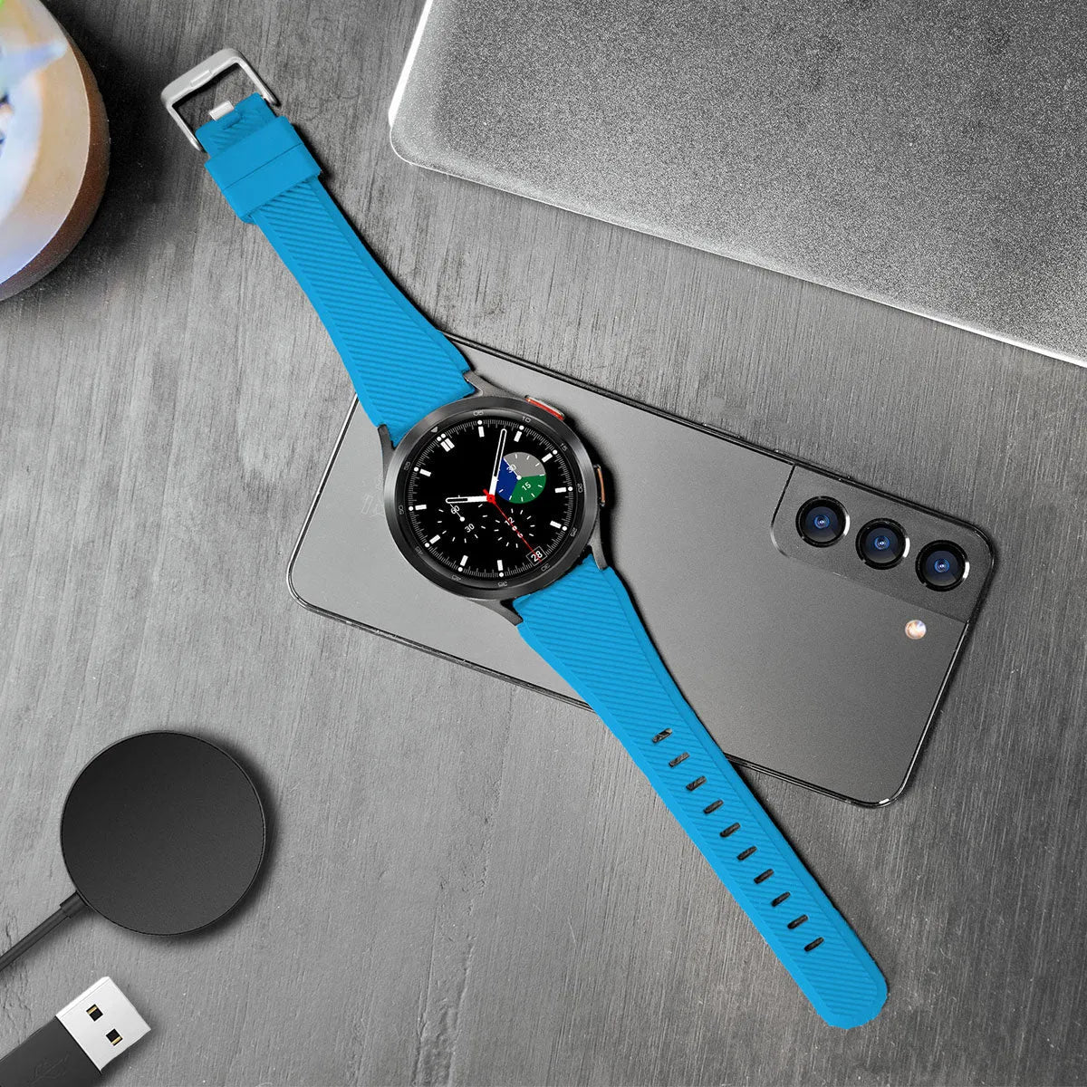 Amazfit Bip 3 (Pro) twill siliconen bandje (lichtblauw)