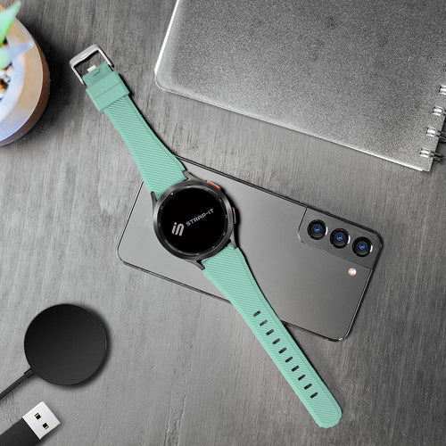 Amazfit Bip 5 twill siliconen bandje (aqua)