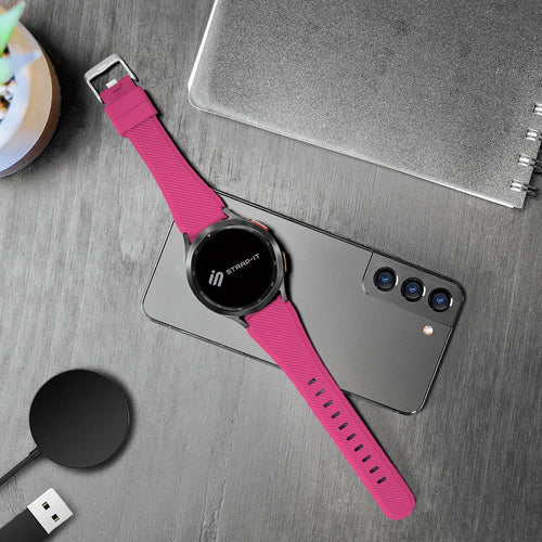 Gard Pro Health Smartwatch 3 - 48mm Twill Silicone Strap (Bright Pink)